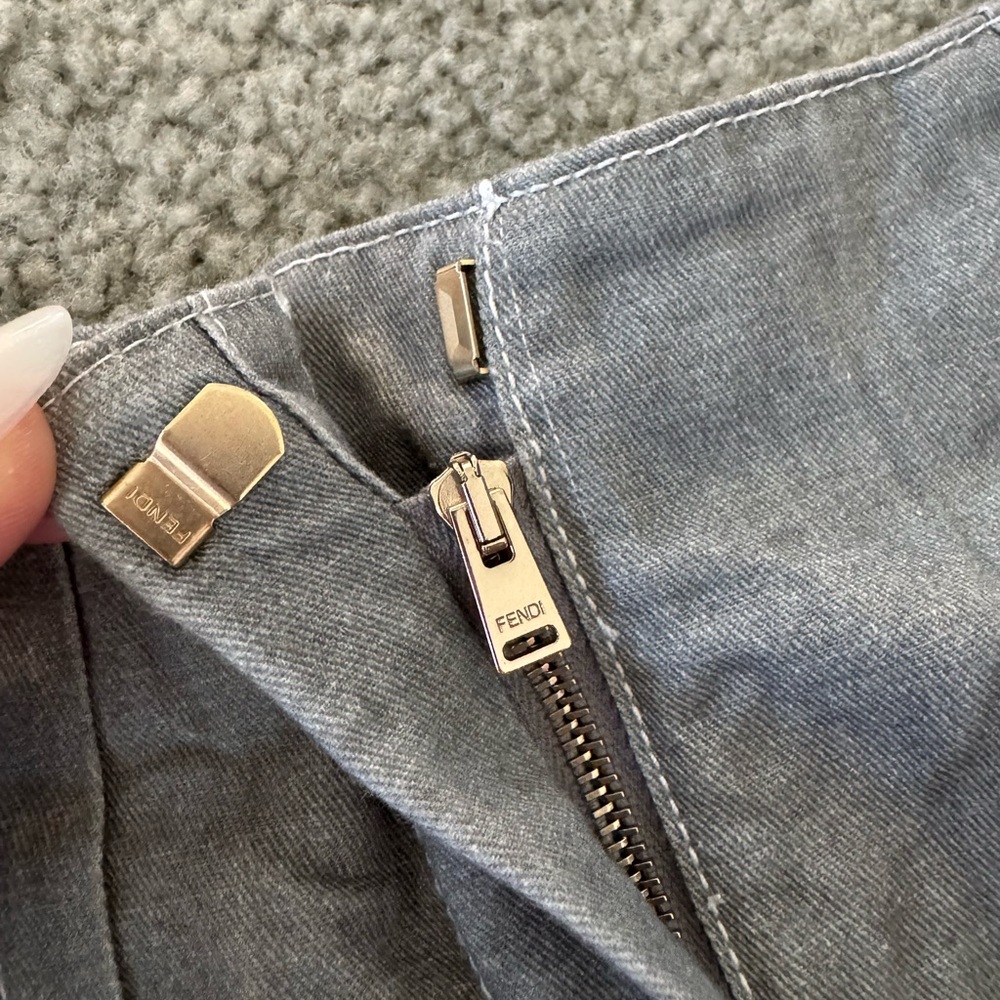 Fendi High Waist Gray Women's Shorts - Picture 4 of 7
